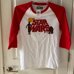 New Our Universe Star Wars Logo Droids Raglan